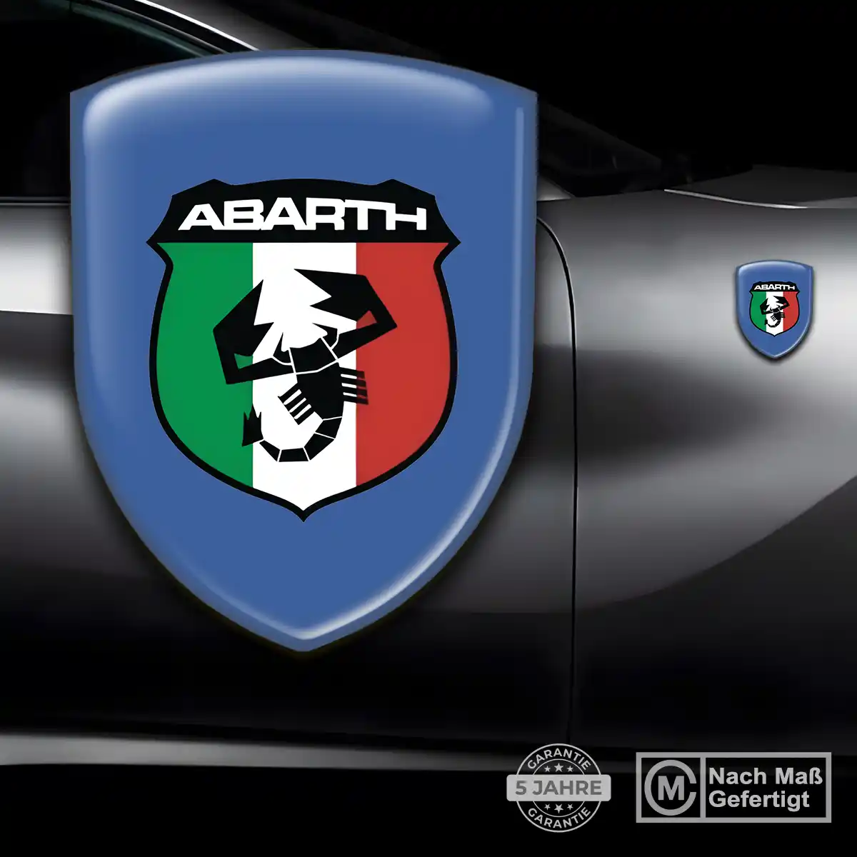 Abarth Wappen Aufkleber Auto Hochwertiges Harz