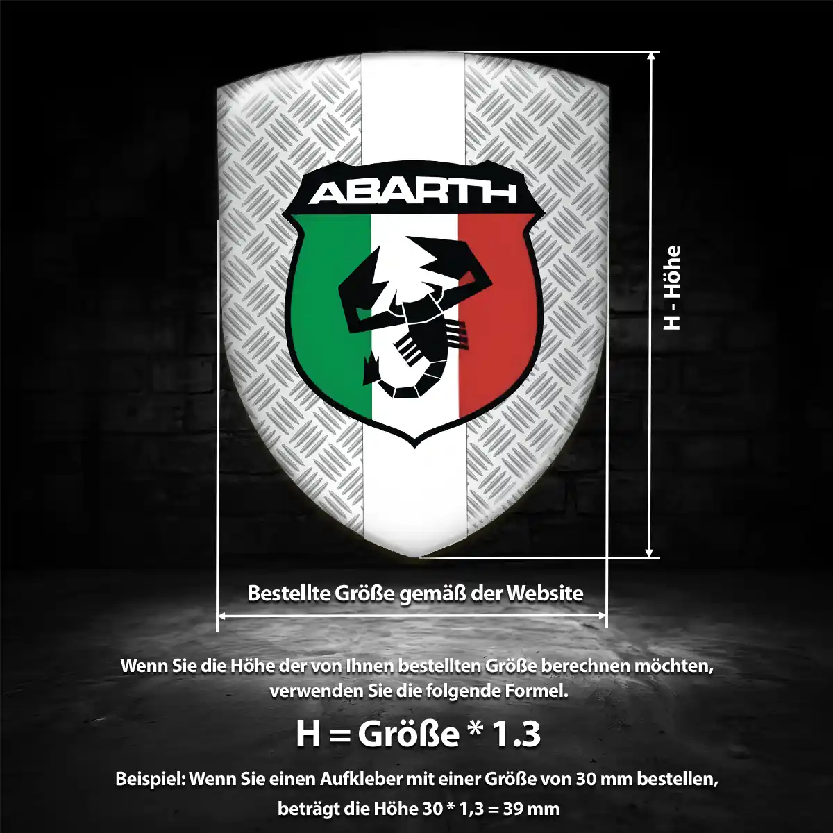 Abarth Wappen Aufkleber Auto Hohe Qualität