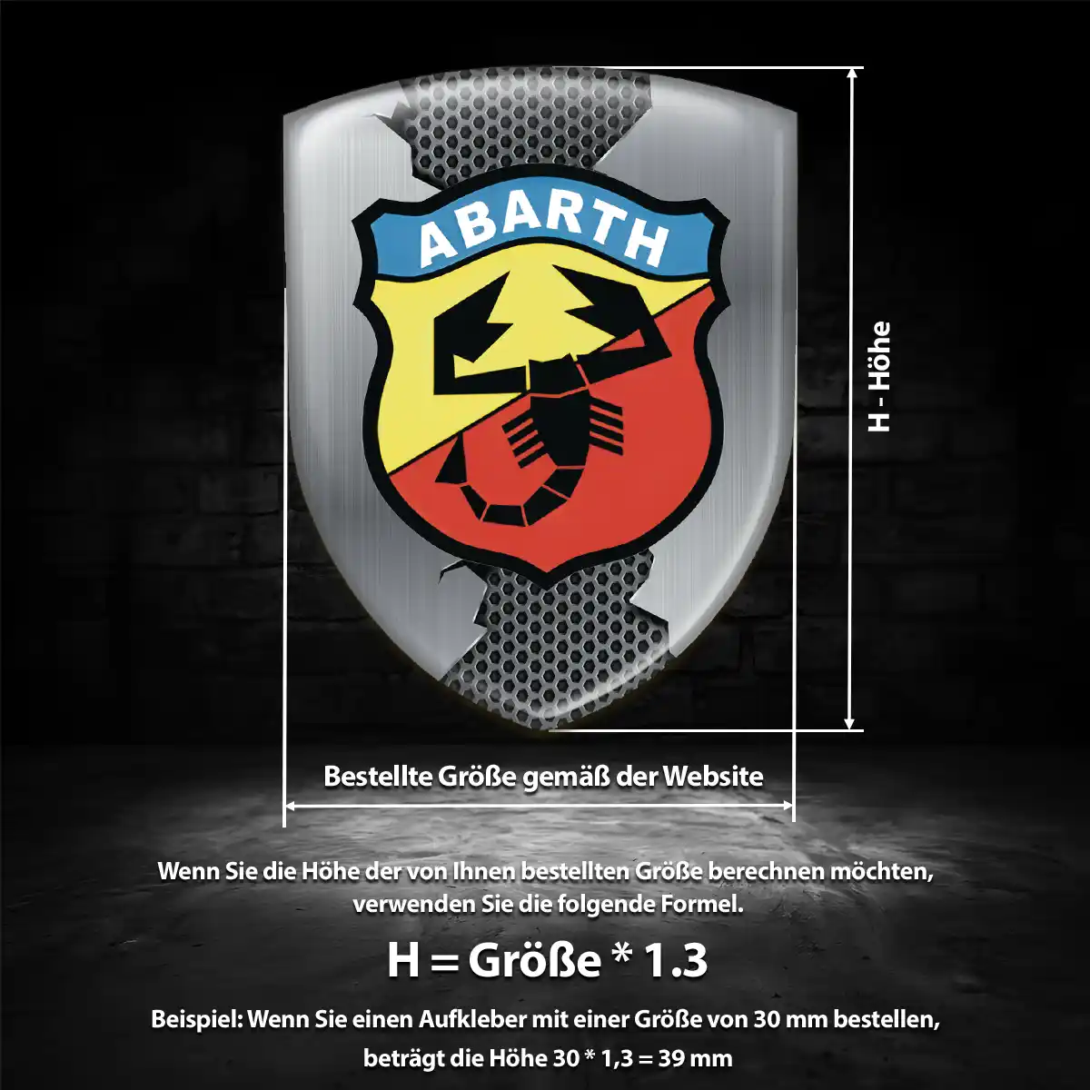 Abarth Wappen Aufkleber Auto Limitierte Auflage