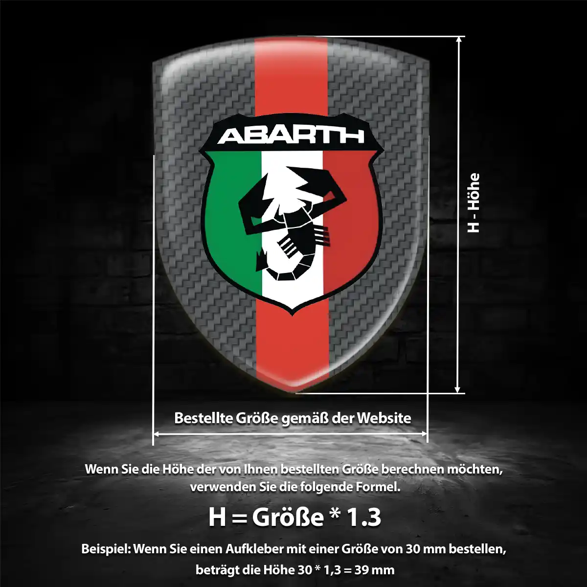 Abarth Wappen Aufkleber Auto Markenedition