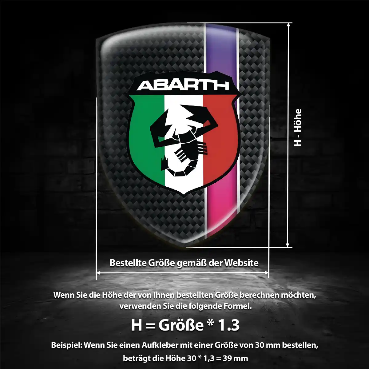 Abarth Wappen Aufkleber Auto Modernes Design