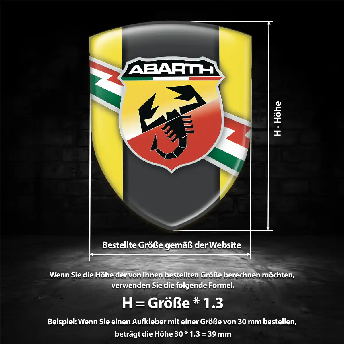 Abarth Wappen Aufkleber Überzeugende Qualität