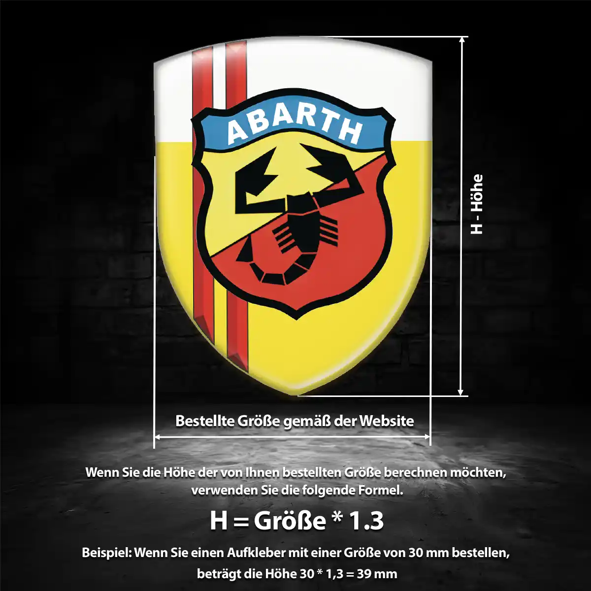 Abarth Wappen Aufkleber Edles Design