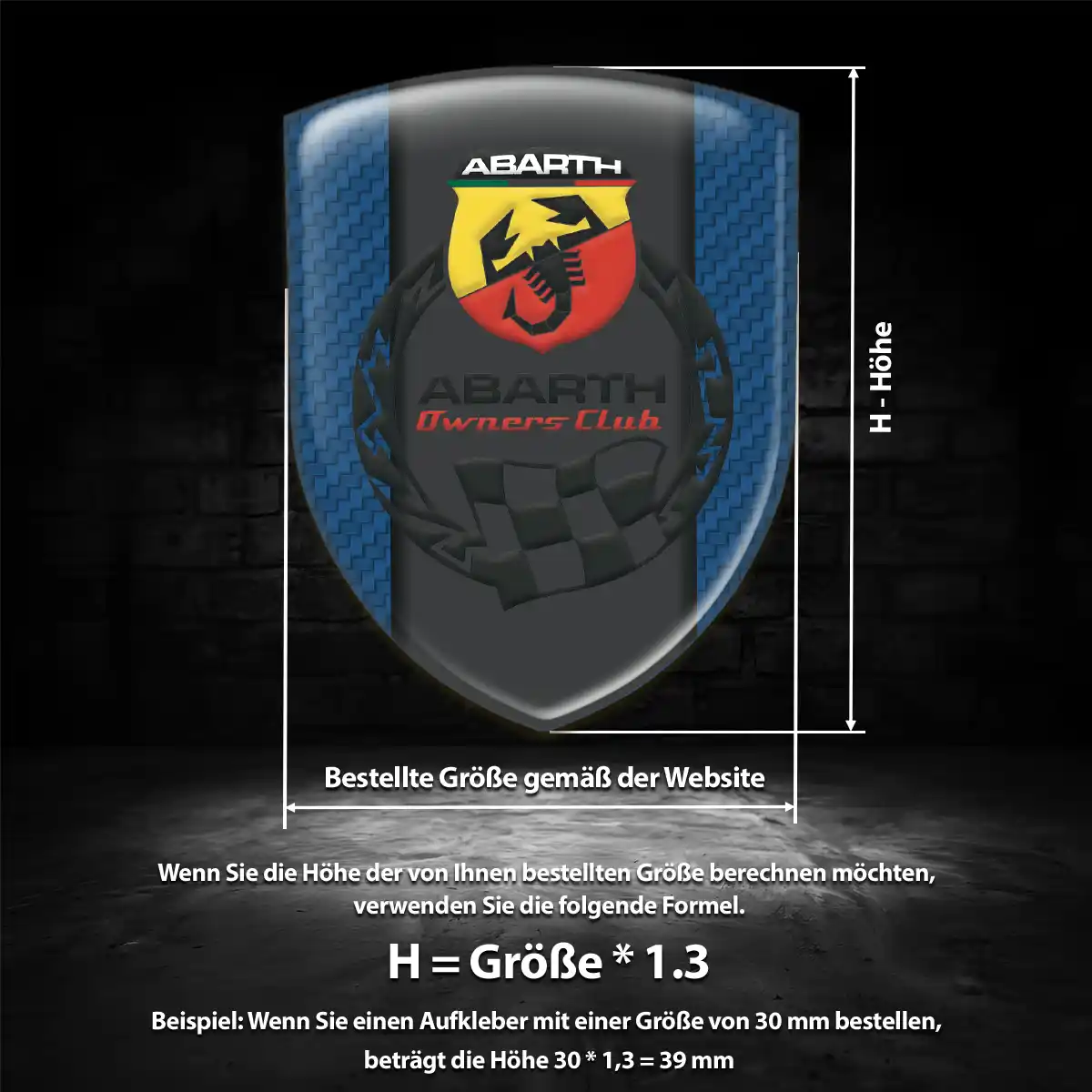 Abarth Wappen Aufkleber Elegantes Design