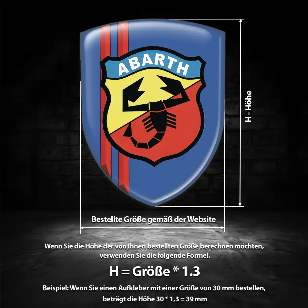 Abarth Wappen Aufkleber Emblem Auto Exterieurdesign