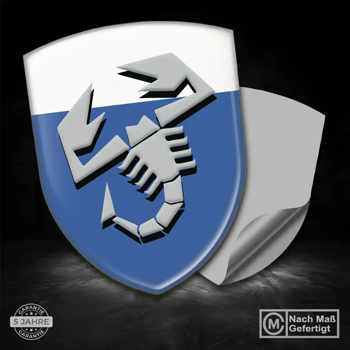 Abarth Wappen Aufkleber Emblem Auto Hochwertiges Harz