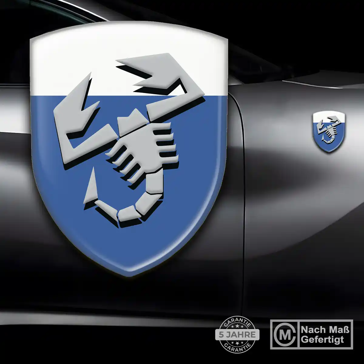 Abarth Wappen Aufkleber Emblem Auto Hochwertiges Harz