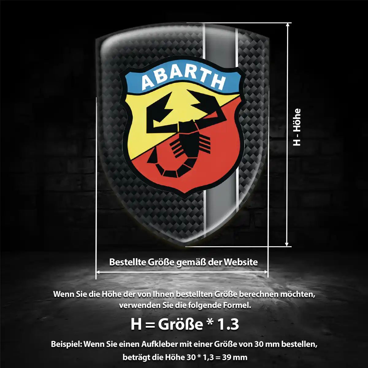 Abarth Wappen Aufkleber Emblem Auto Hohe Qualität
