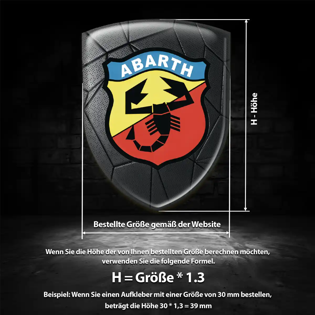 Abarth Wappen Aufkleber Emblem Auto Premium-Edition