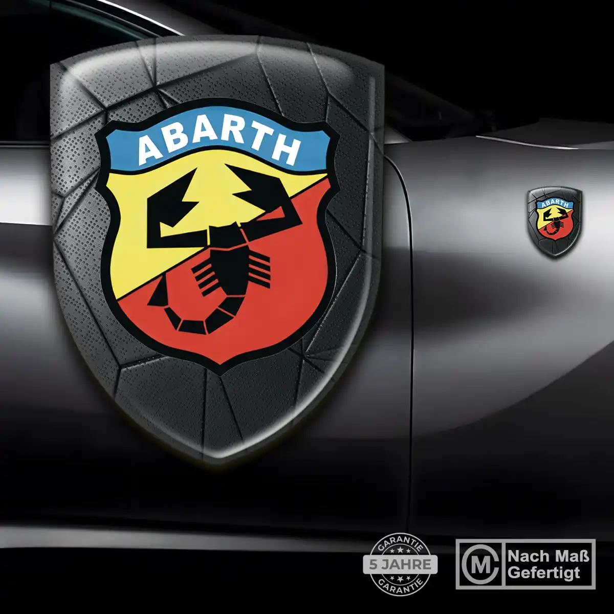 Abarth Wappen Aufkleber Emblem Auto Premium-Edition