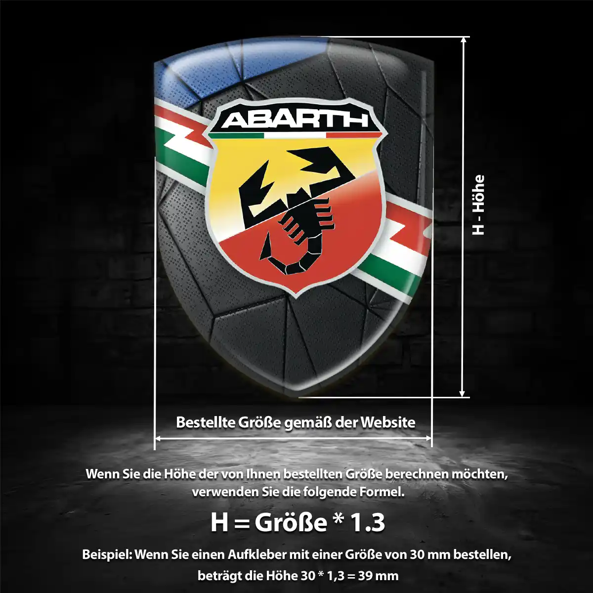 Abarth Wappen Aufkleber Emblem Auto Premiumqualität