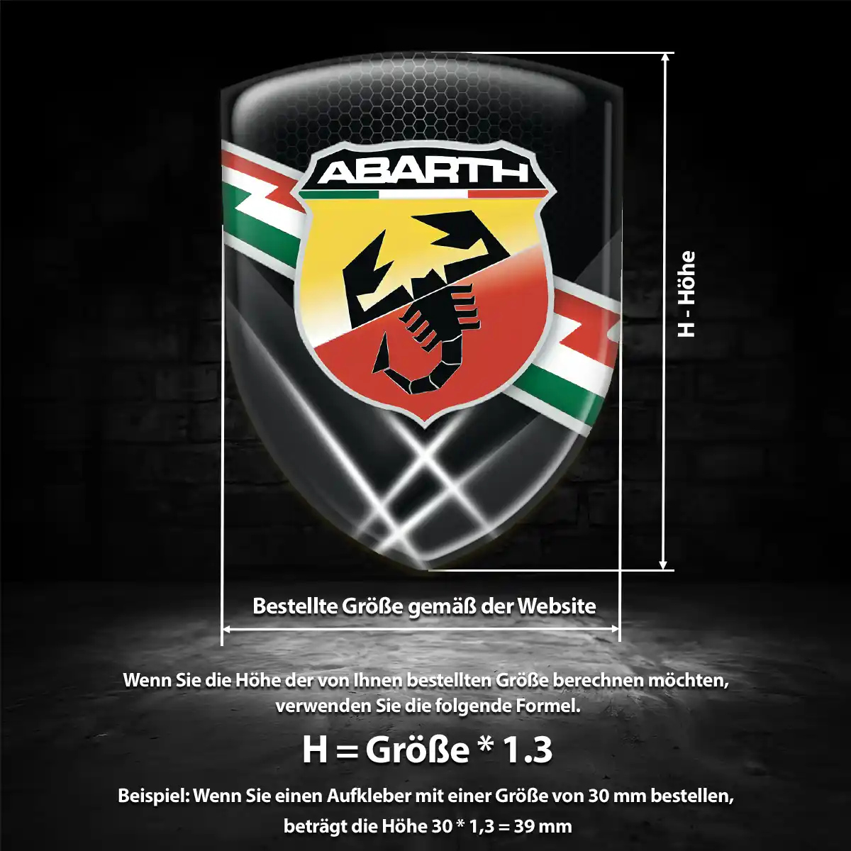 Abarth Wappen Aufkleber Emblem Auto Tuningfahrzeug
