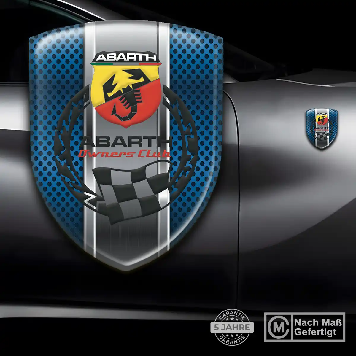 Abarth Wappen Aufkleber Emblem Überzeugende Qualität