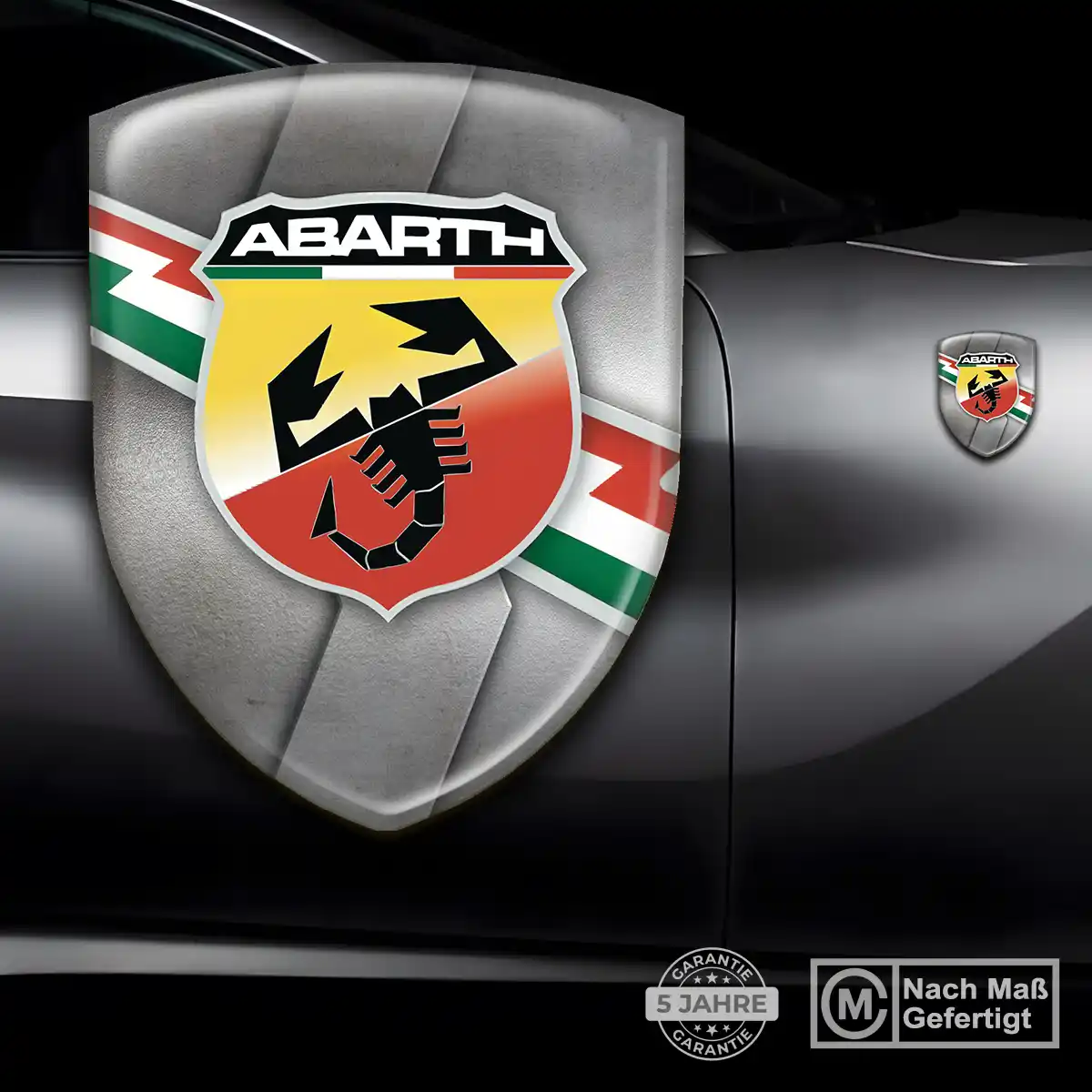 Abarth Wappen Aufkleber Emblem Hochwertiges Harz