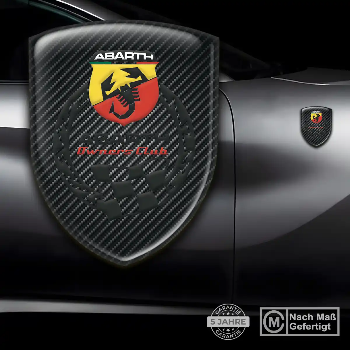 Abarth Wappen Aufkleber Emblem Interieurdesign