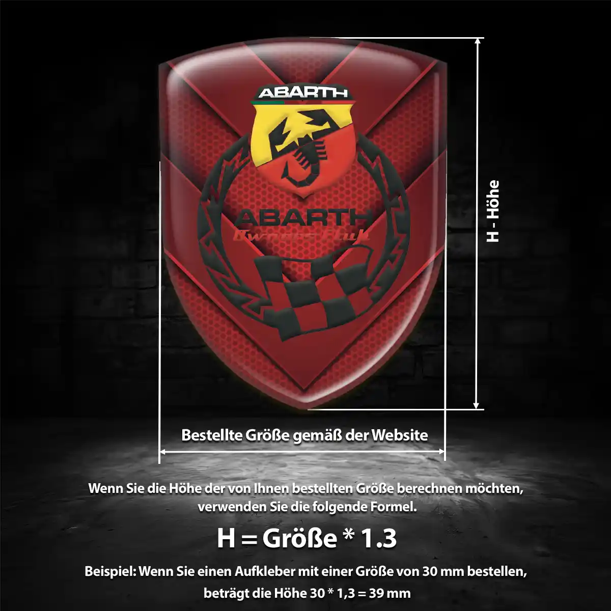 Abarth Wappen Aufkleber Emblem Limitierte Auflage