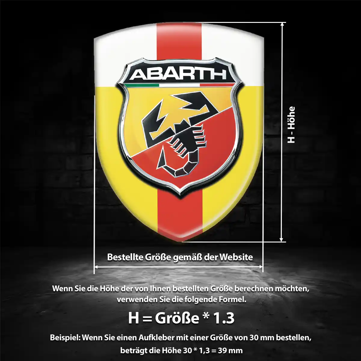 Abarth Wappen Aufkleber Emblem Markenedition