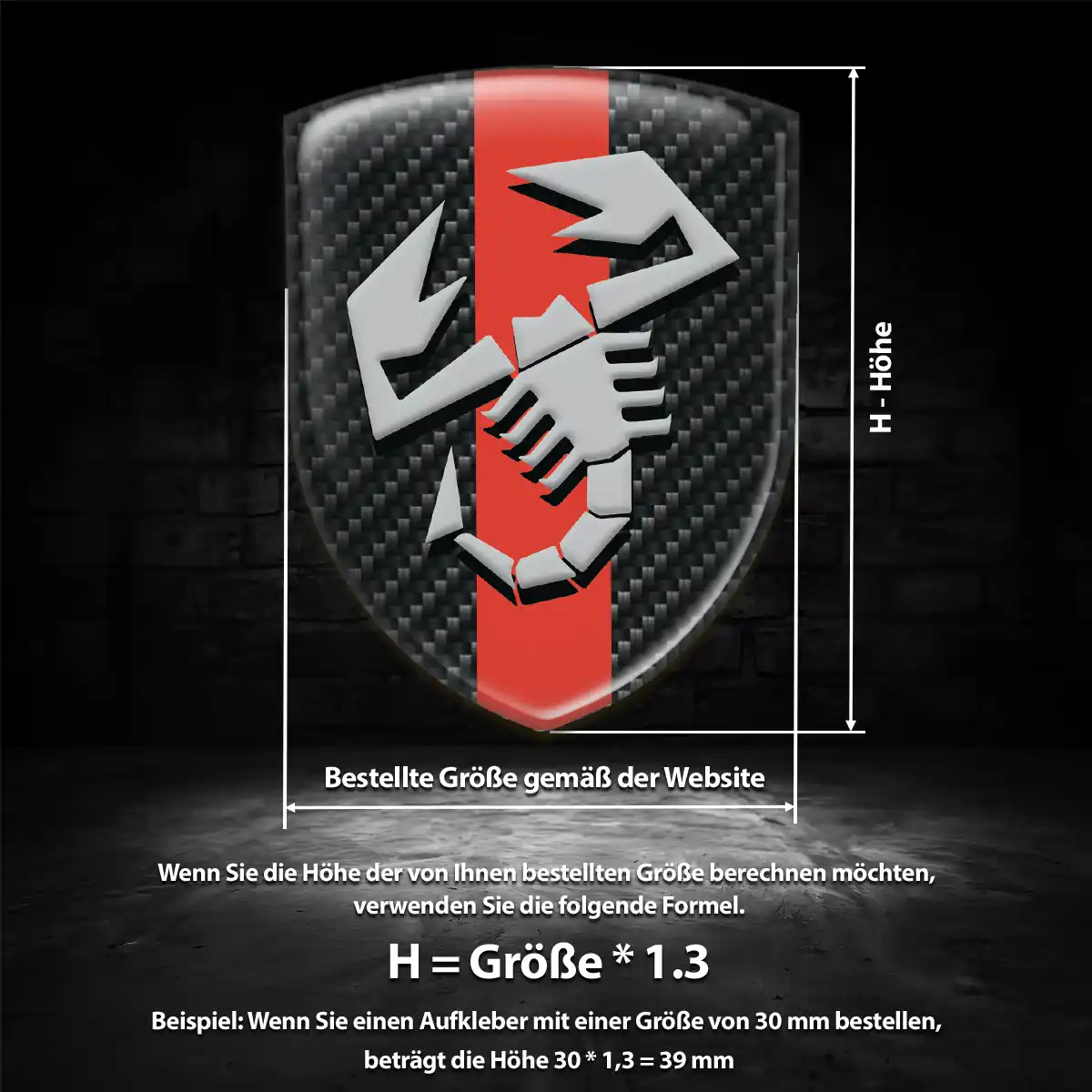 Abarth Wappen Aufkleber Emblem Modernes Design