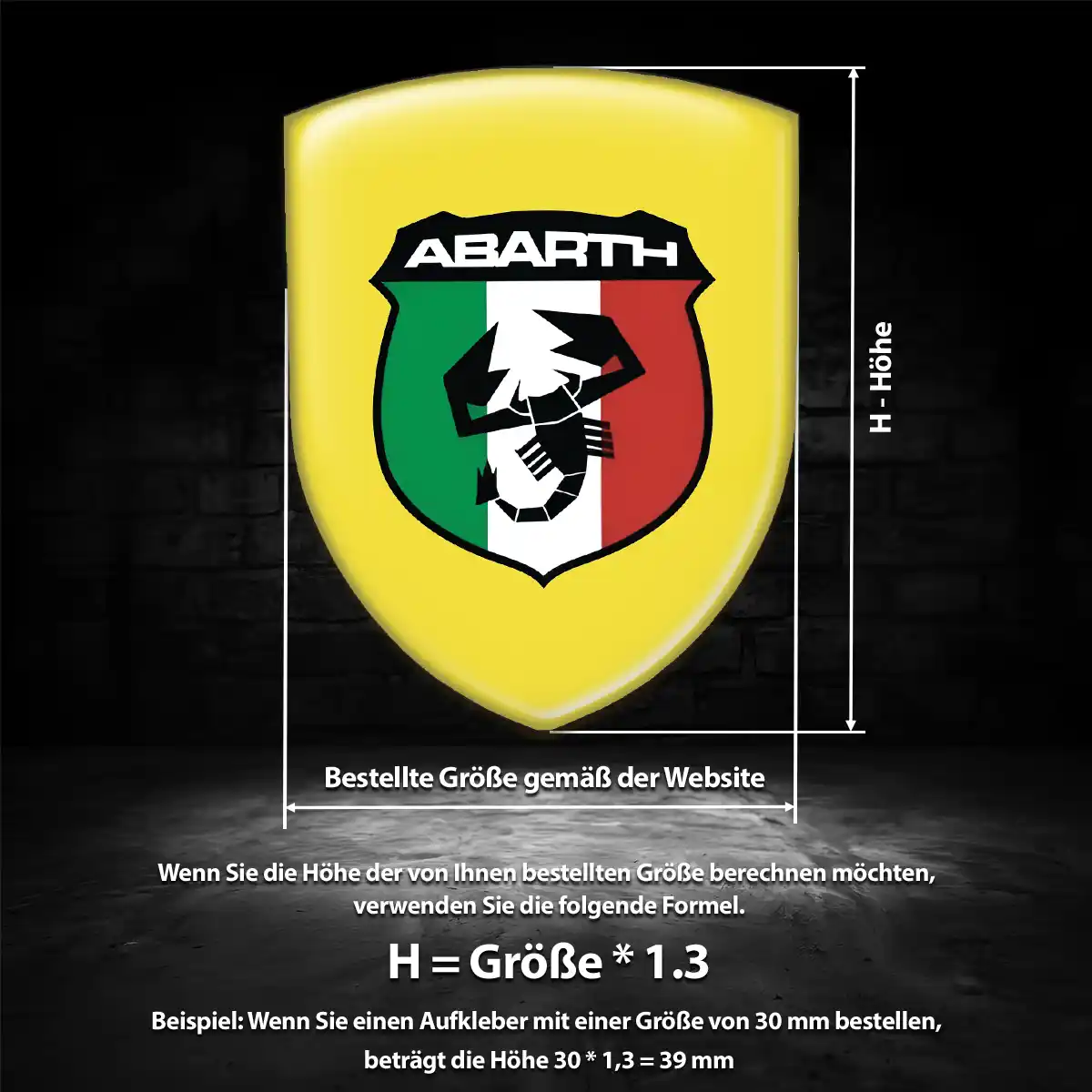 Abarth Wappen Aufkleber Erstklassige Qualität