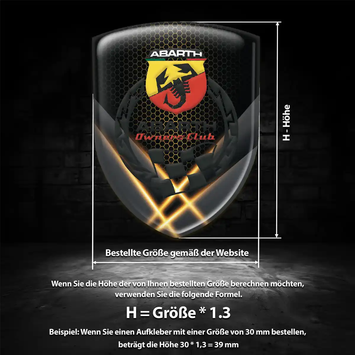 Abarth Wappen Aufkleber Exterieurdesign
