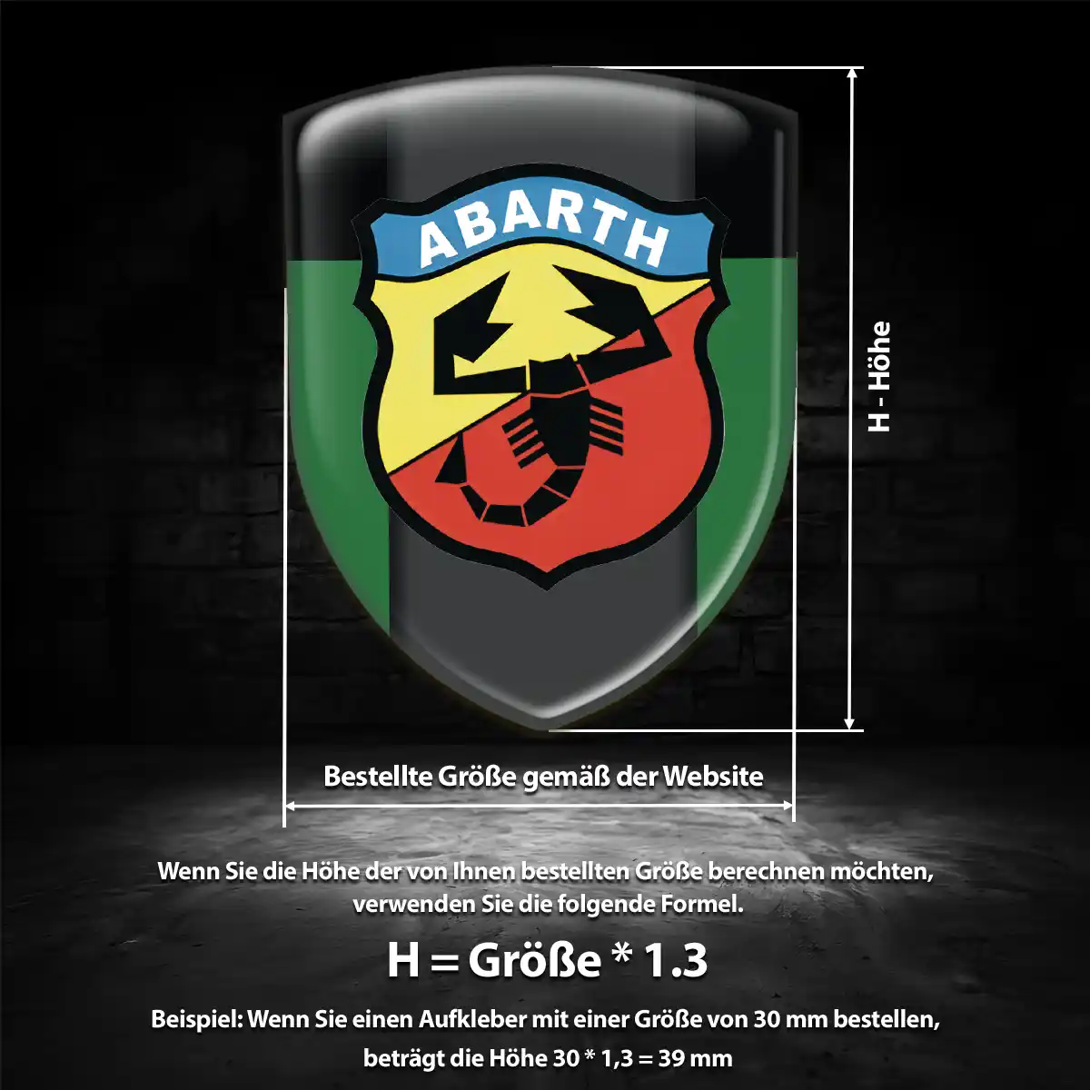 Abarth Wappen Aufkleber Höchste Qualität