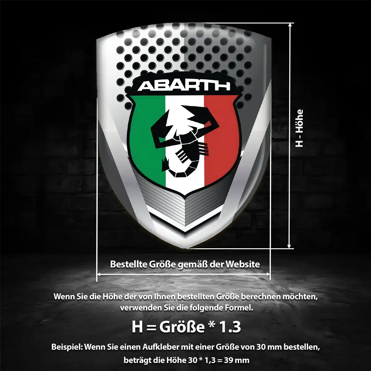 Abarth Wappen Aufkleber Hohe Qualität