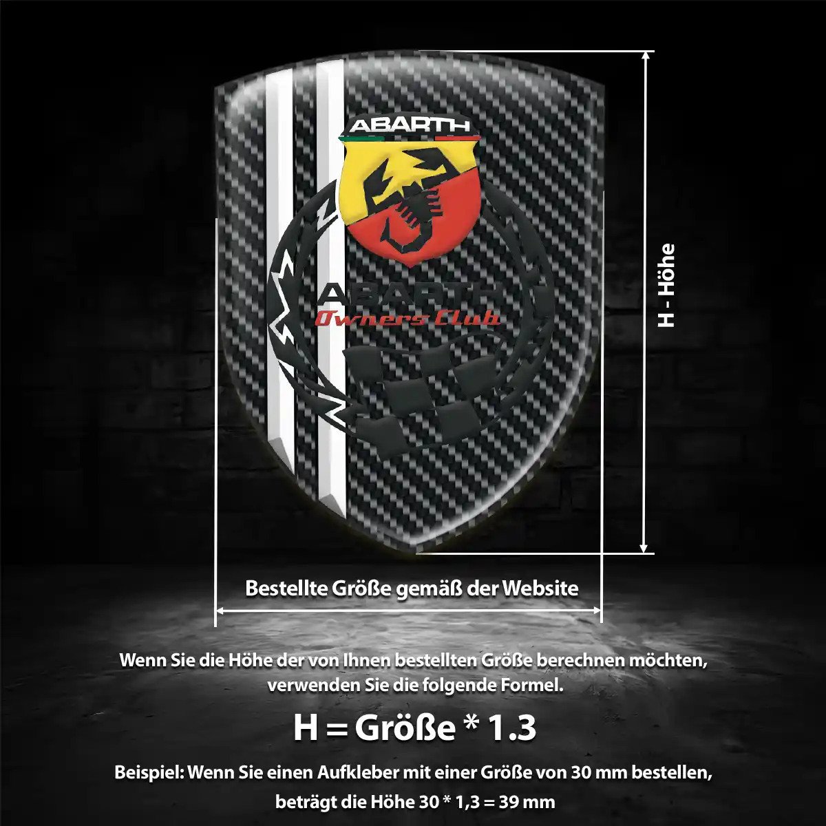 Abarth Wappen Aufkleber Limitierte Auflage