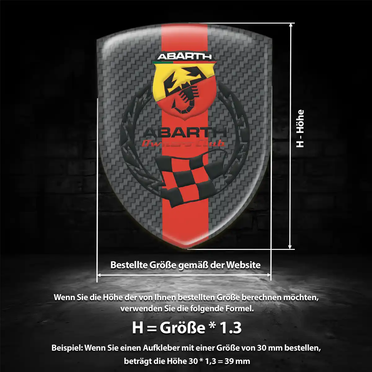 Abarth Wappen Aufkleber Markenedition