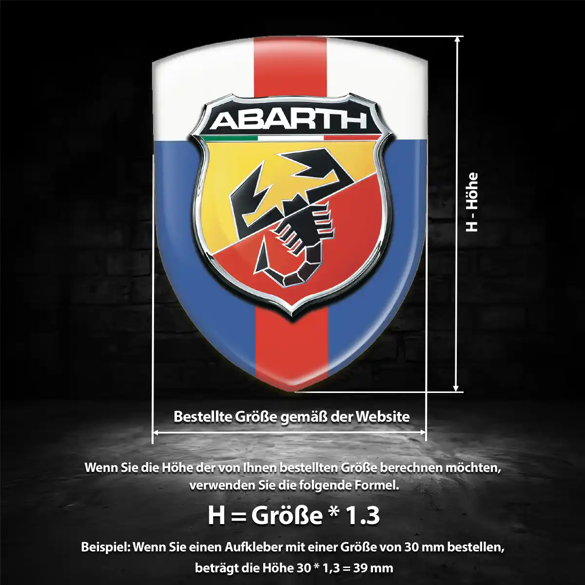 Abarth Wappen Aufkleber Modernes Design