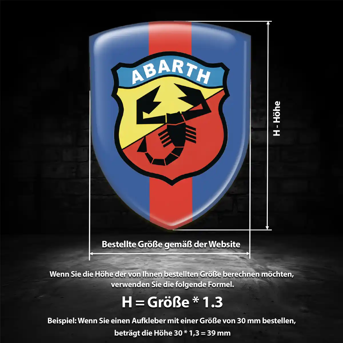 Abarth Wappen Aufkleber Premiumqualität
