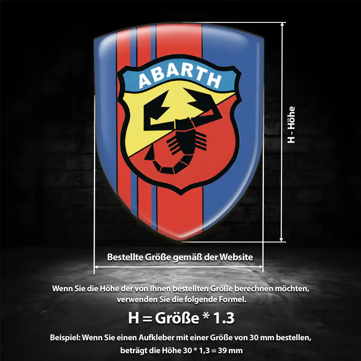 Abarth Wappen Aufkleber Spitzenqualität