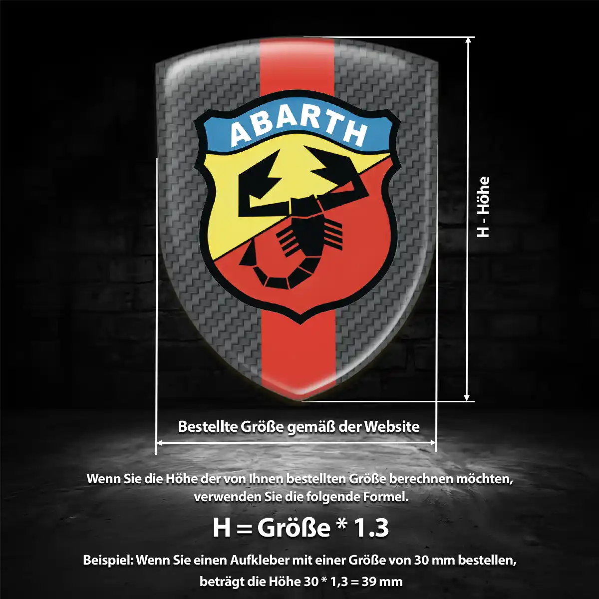 Abarth Wappen Aufkleber Stilvolles Design