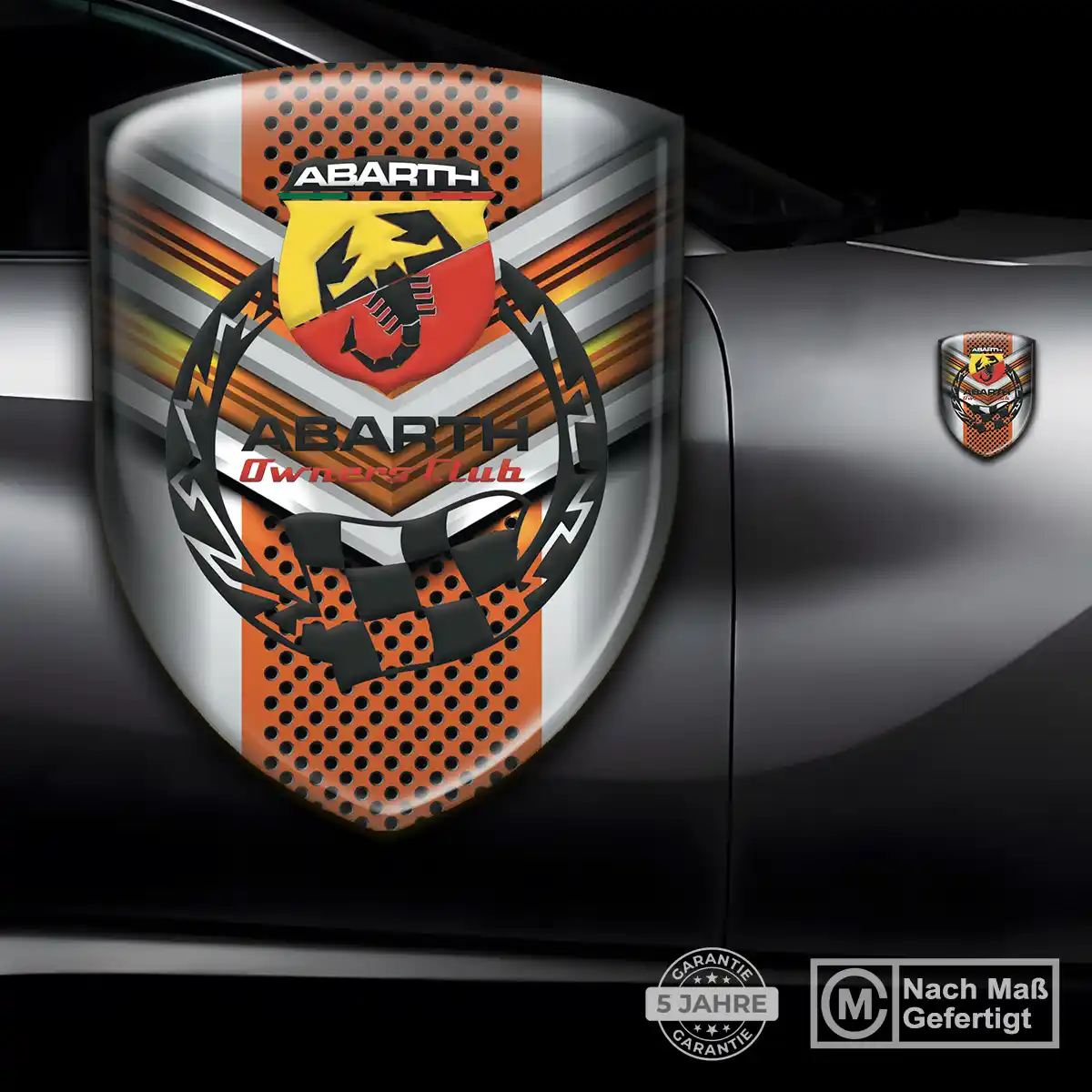 Abarth Wappen Aufkleber Tuningfahrzeug