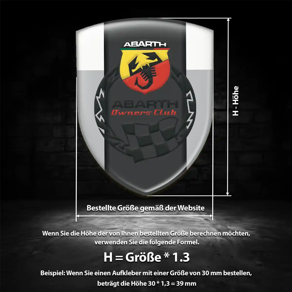 Abarth Wappen Emblem Aufkleber Anspruchsvolles Design