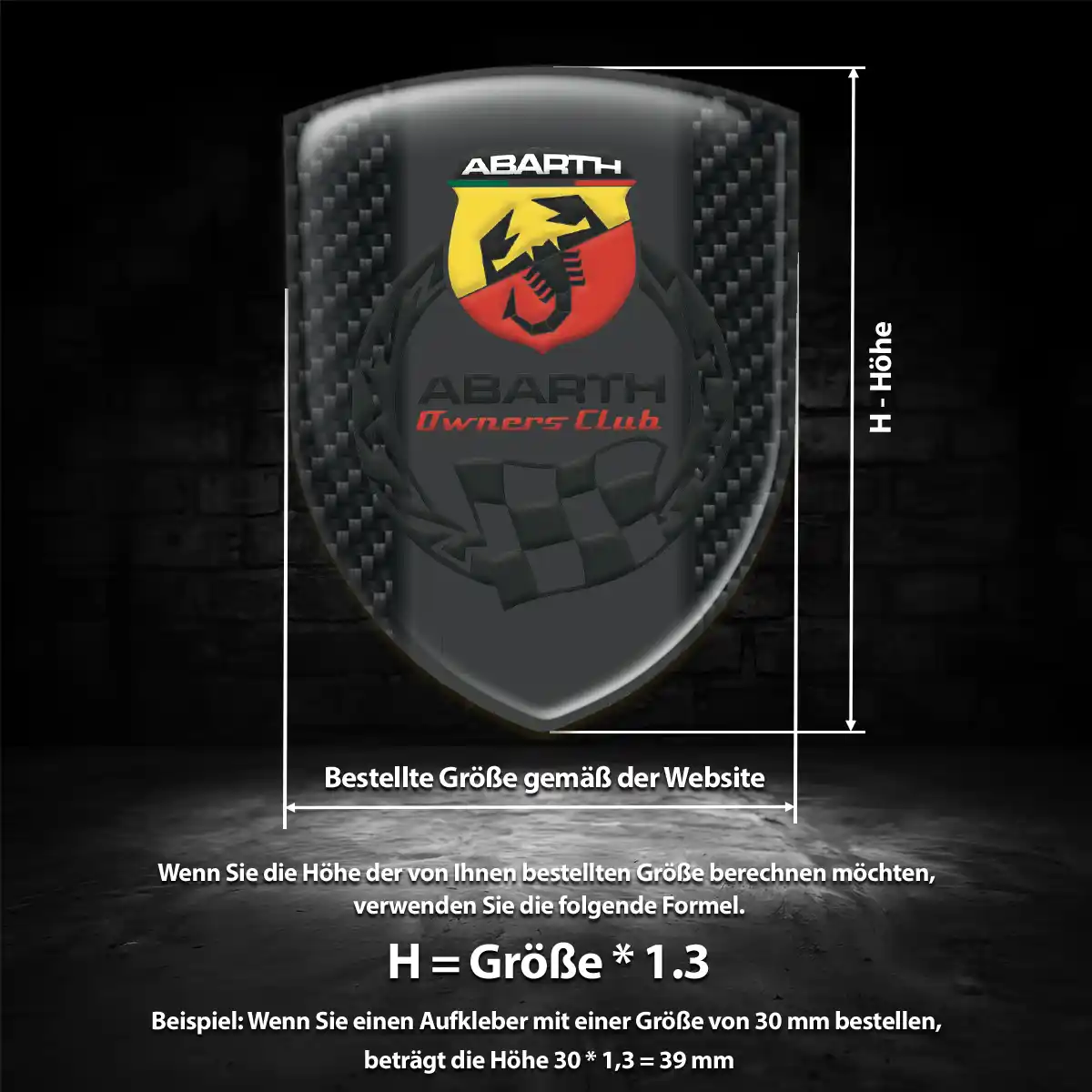 Abarth Wappen Emblem Aufkleber Auto Überzeugende Qualität