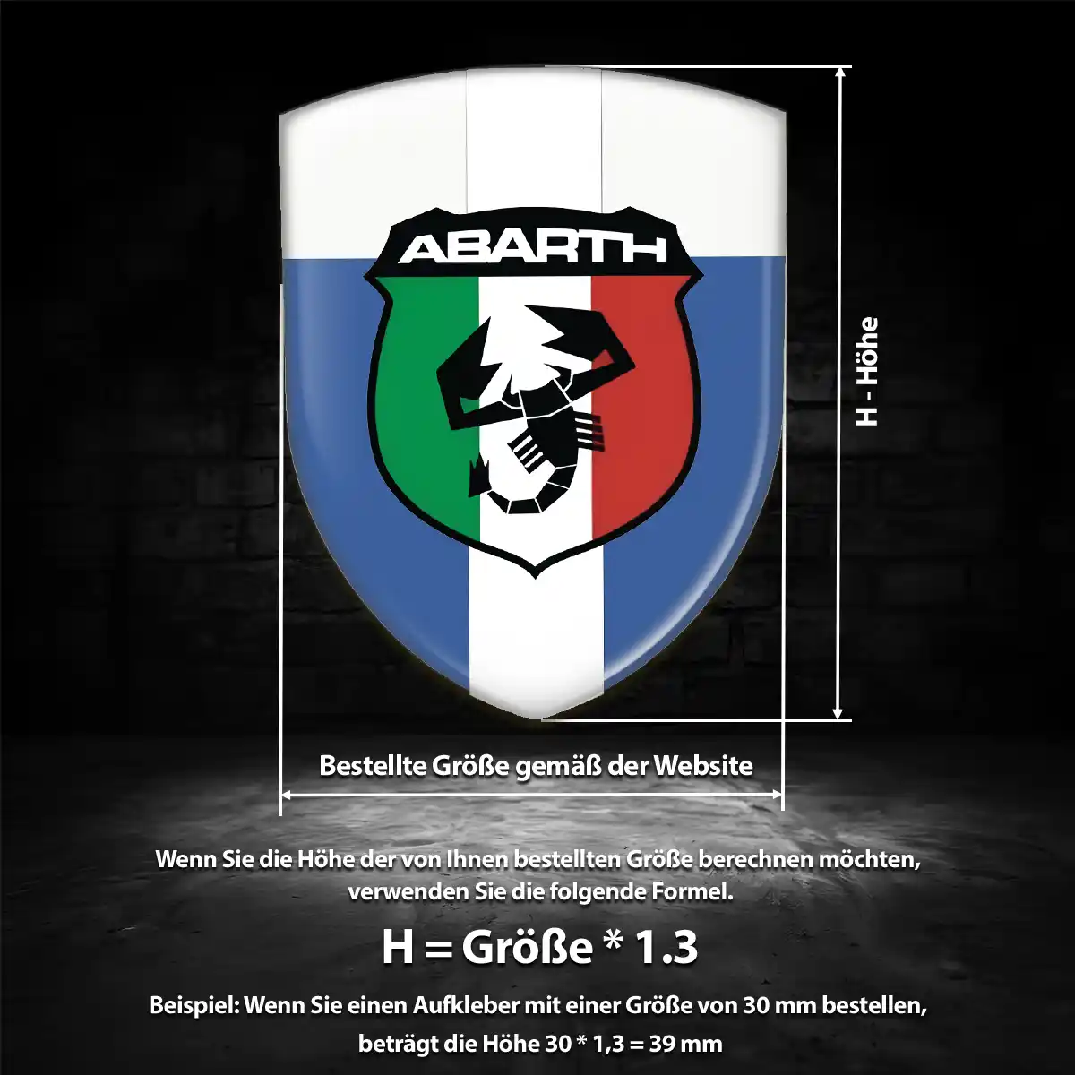 Abarth Wappen Emblem Aufkleber Auto Elegantes Design