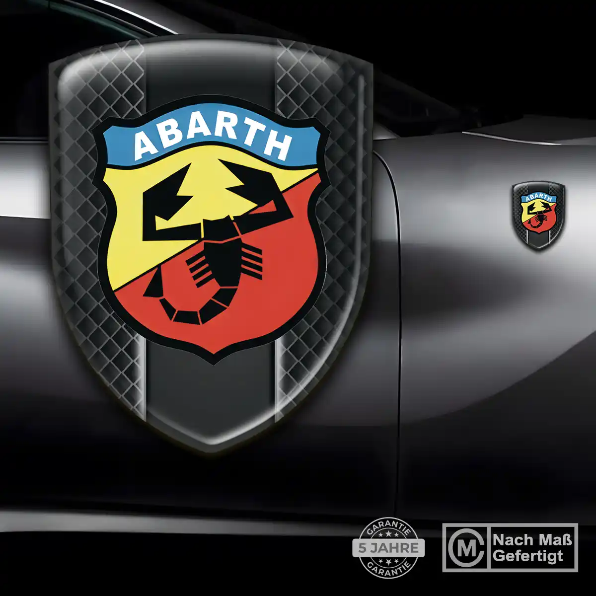 Abarth Wappen Emblem Aufkleber Auto Erstklassige Qualität
