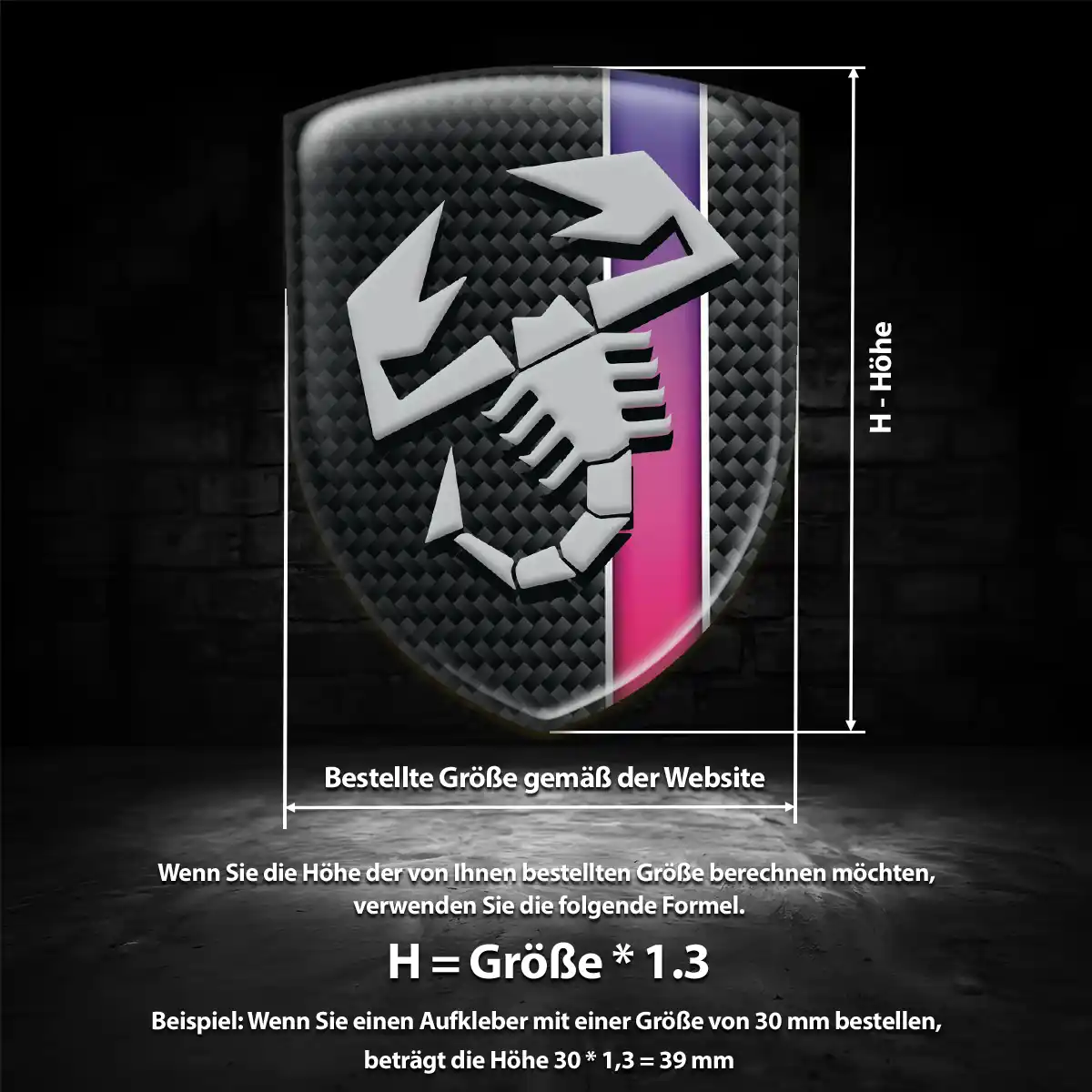 Abarth Wappen Emblem Aufkleber Auto Exterieurdesign