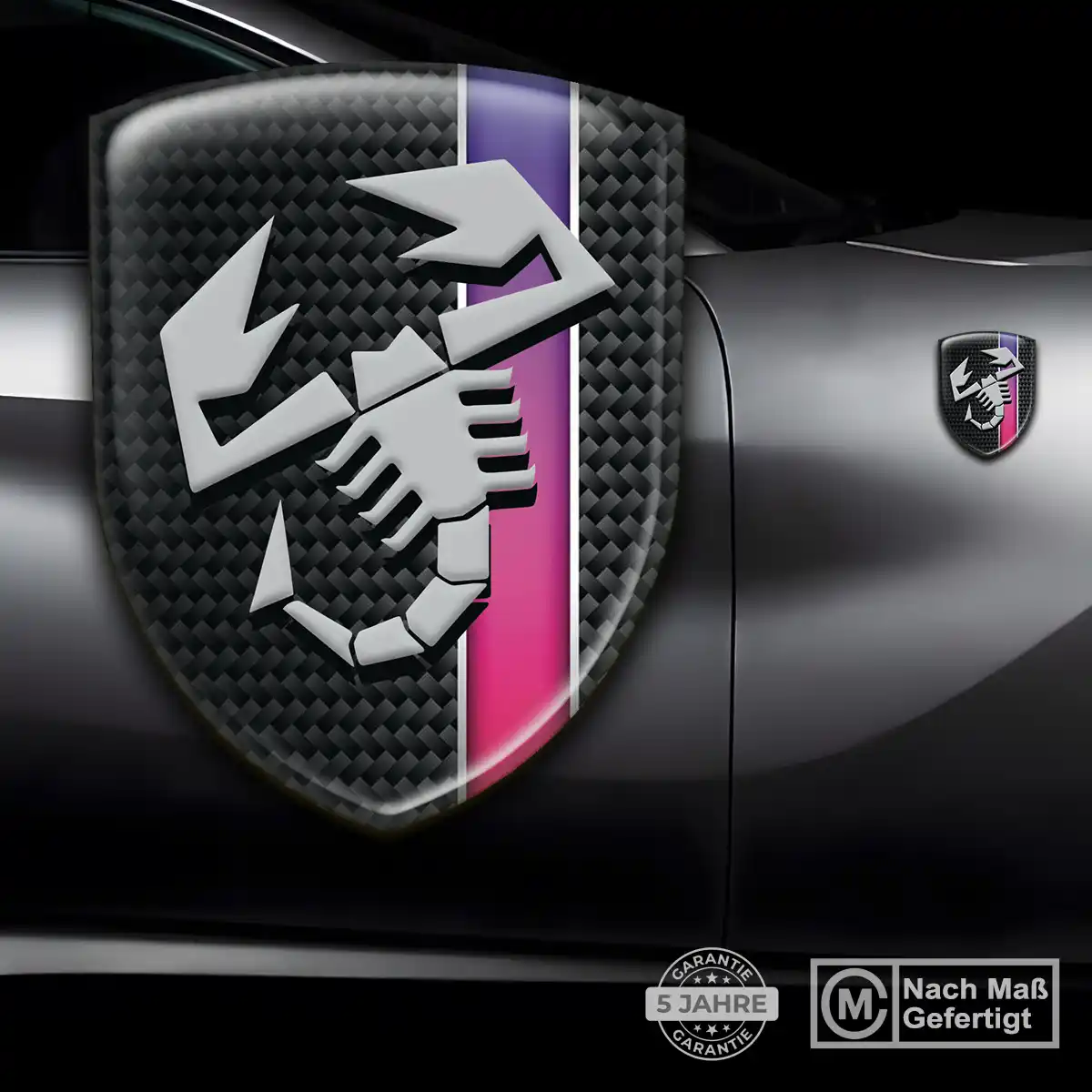 Abarth Wappen Emblem Aufkleber Auto Exterieurdesign