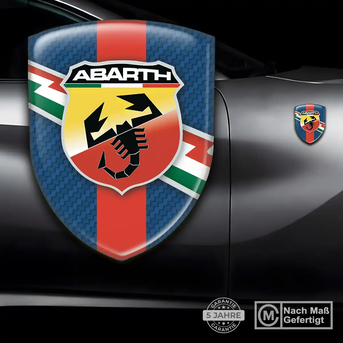 Abarth Wappen Emblem Aufkleber Auto Höchste Qualität