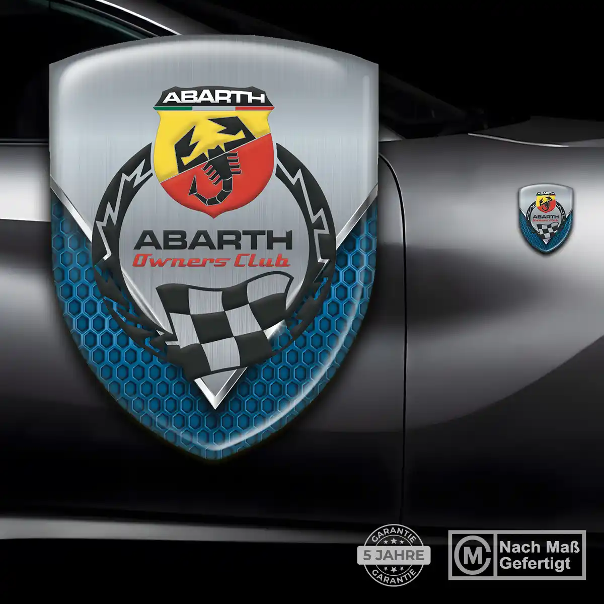 Abarth Wappen Emblem Aufkleber Auto Interieurdesign