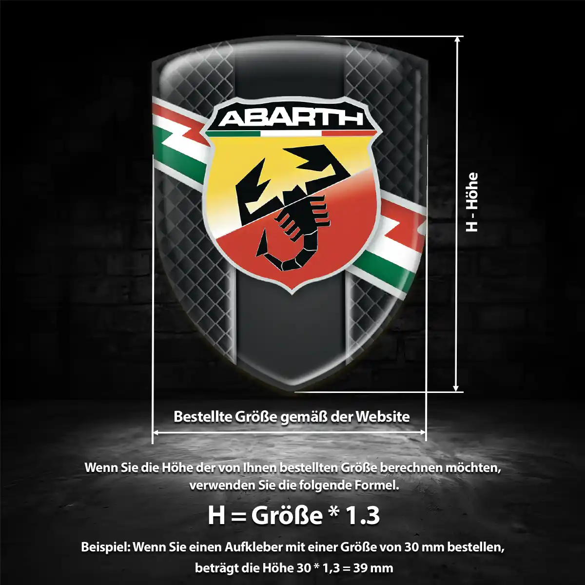 Abarth Wappen Emblem Aufkleber Auto Limitierte Auflage