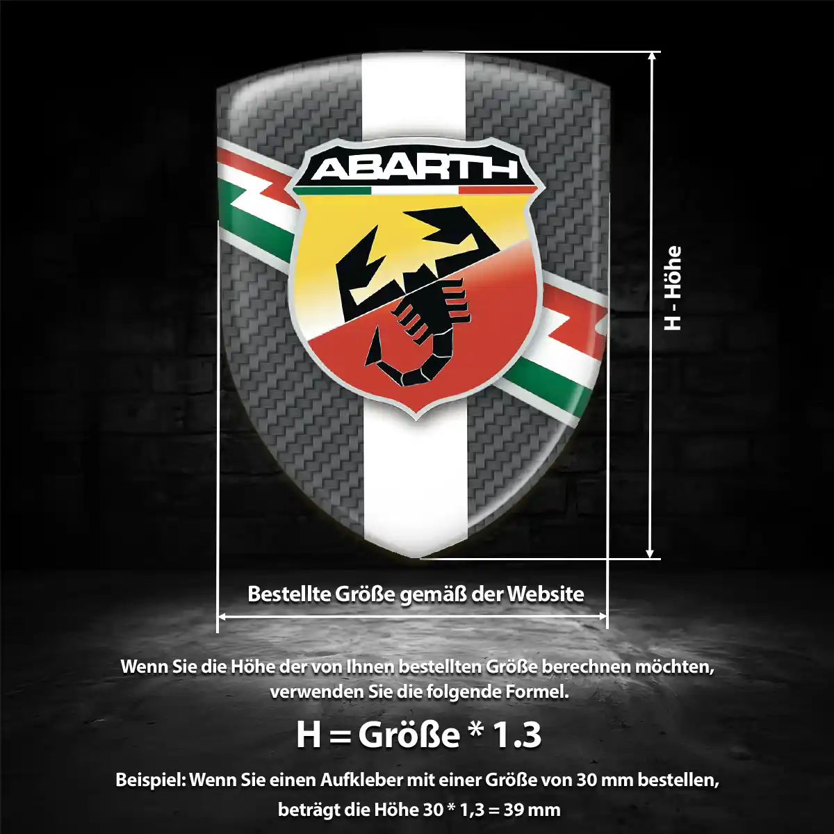 Abarth Wappen Emblem Aufkleber Auto Modernes Design