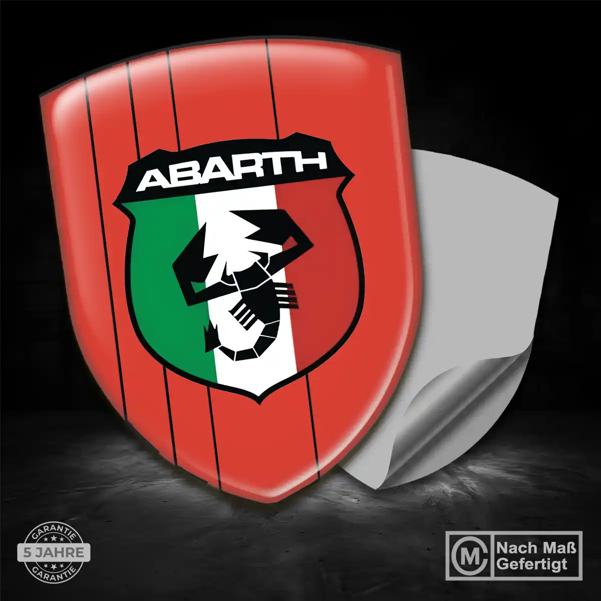 Abarth Wappen Emblem Aufkleber Auto Premium-Edition
