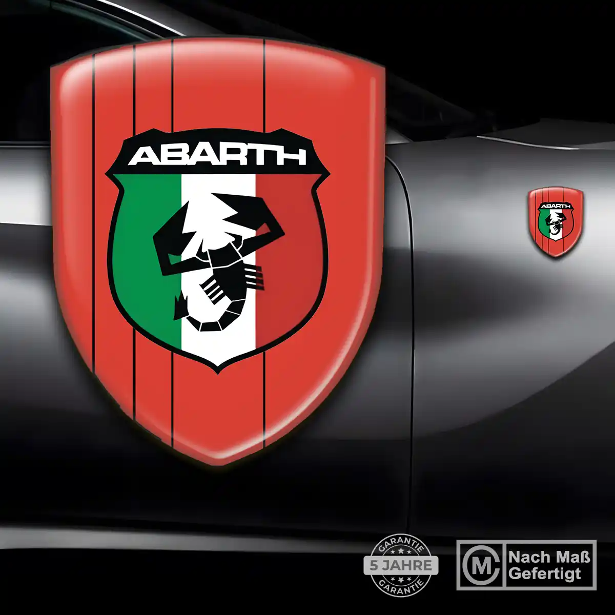 Abarth Wappen Emblem Aufkleber Auto Premium-Edition