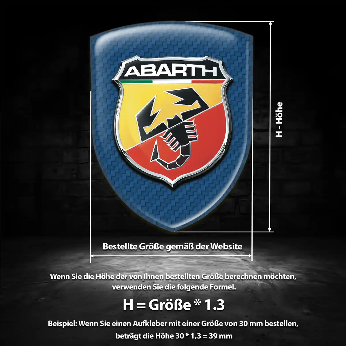 Abarth Wappen Emblem Aufkleber Auto Premiumqualität