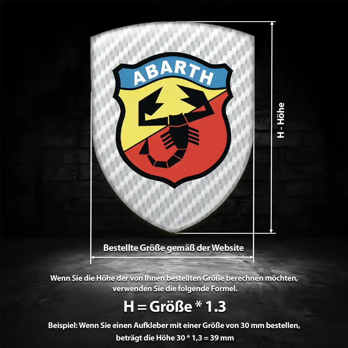 Abarth Wappen Emblem Aufkleber Auto Spitzenqualität
