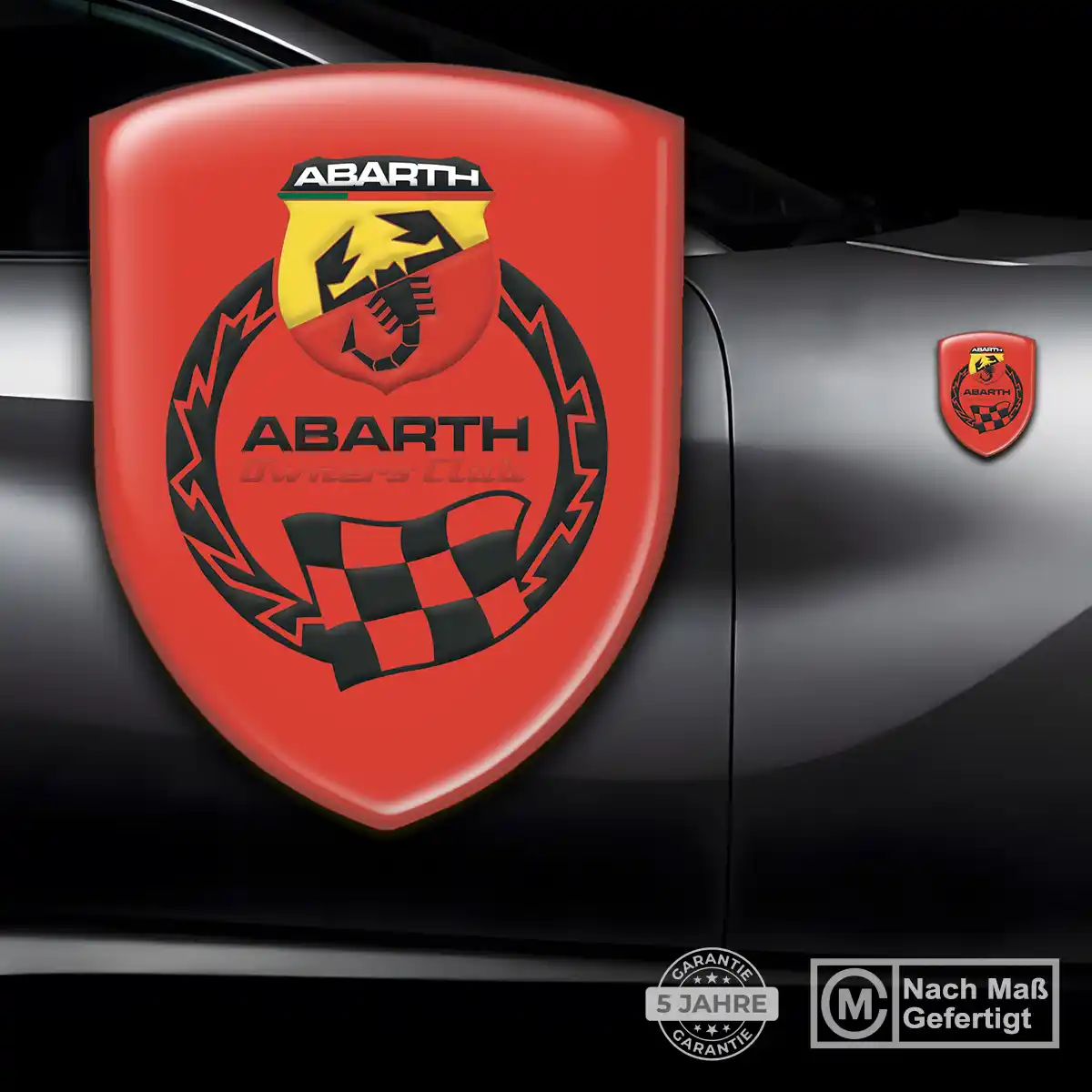 Abarth Wappen Emblem Aufkleber Elegantes Design