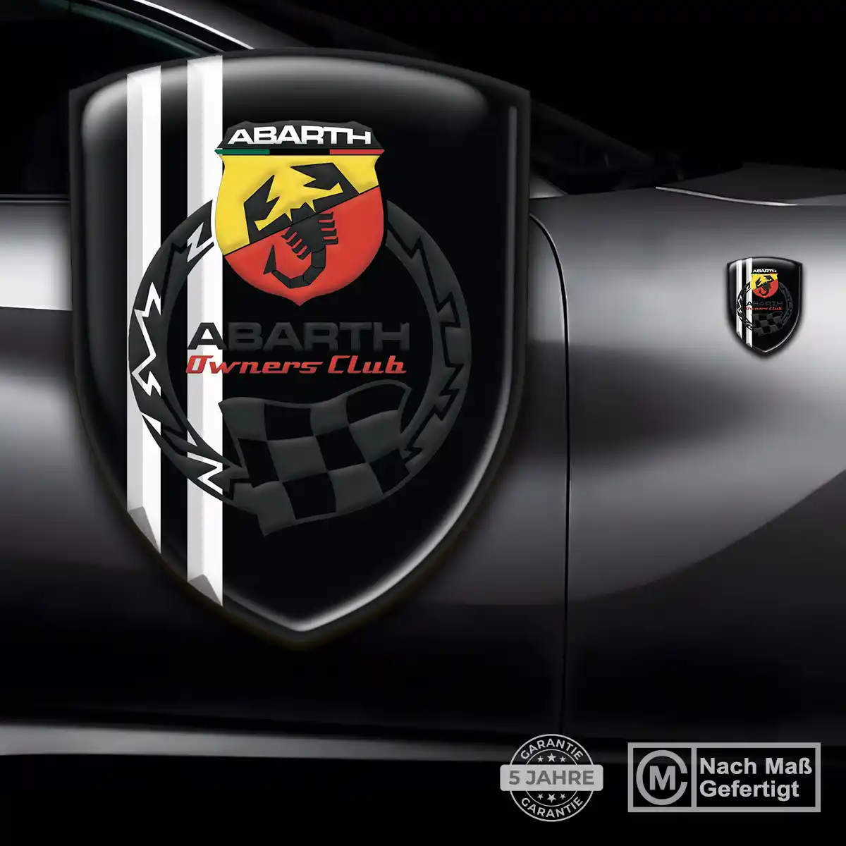 Abarth Wappen Emblem Aufkleber Exterieurdesign