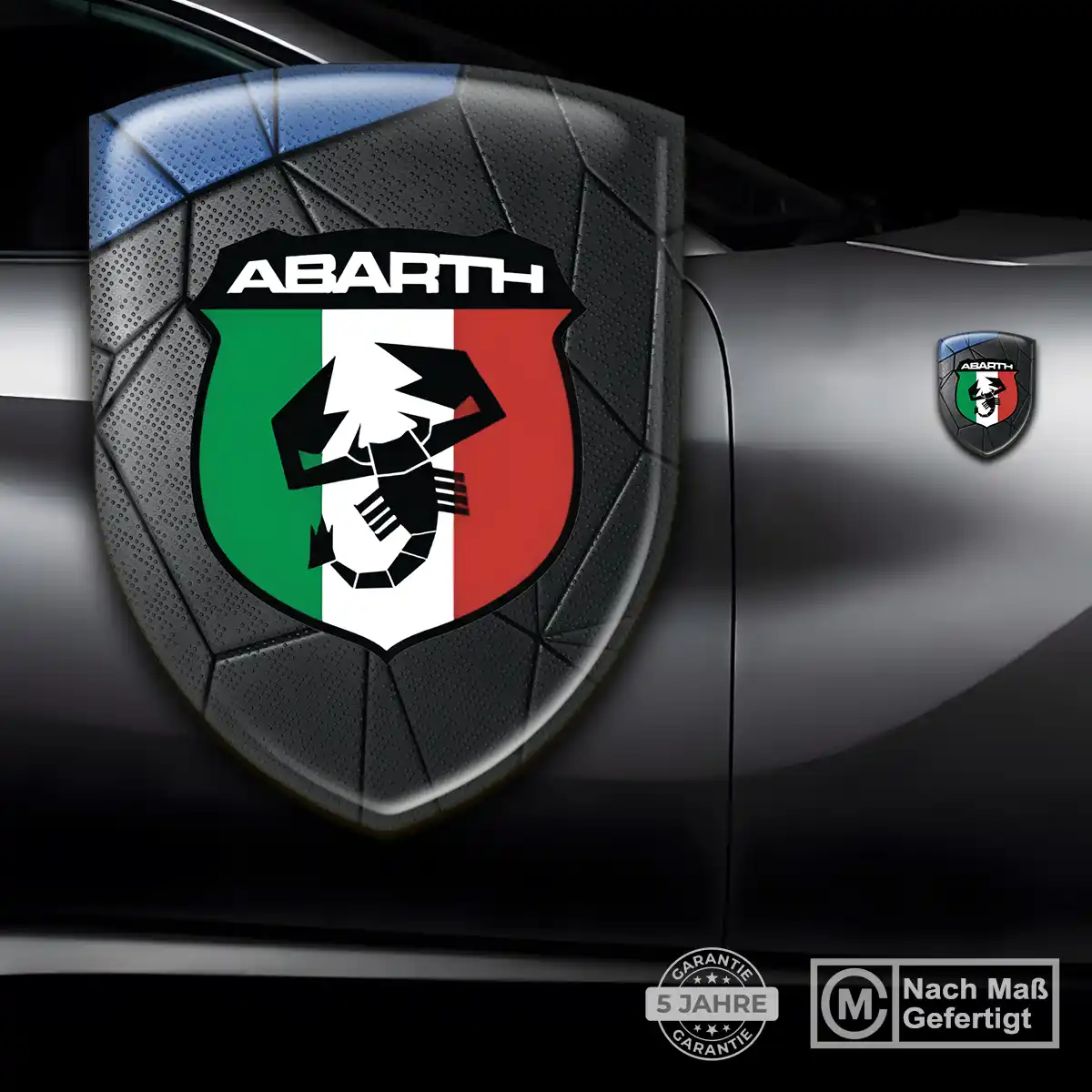 Abarth Wappen Emblem Aufkleber Hochwertiges Harz